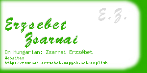 erzsebet zsarnai business card